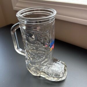 Coors Banquet Cowboy Boot- Shaped Glass Mug